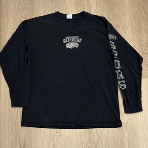 Vintage San Antonio Spurs Black Long Sleeve NBA Shirt size Large